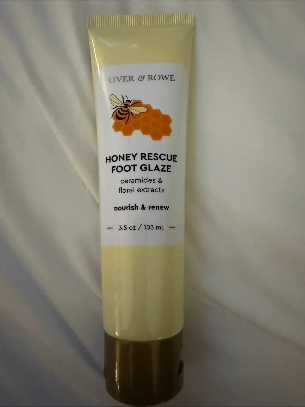 River & Rowe Honey Rescue Foot Glaze - Yellow Nourishing Foot Cream